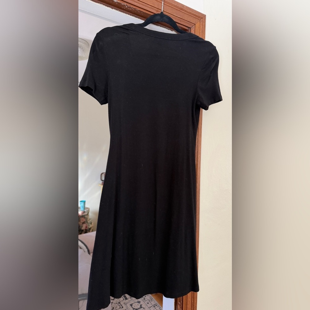 Classic Black Short-Sleeve Women's Dress